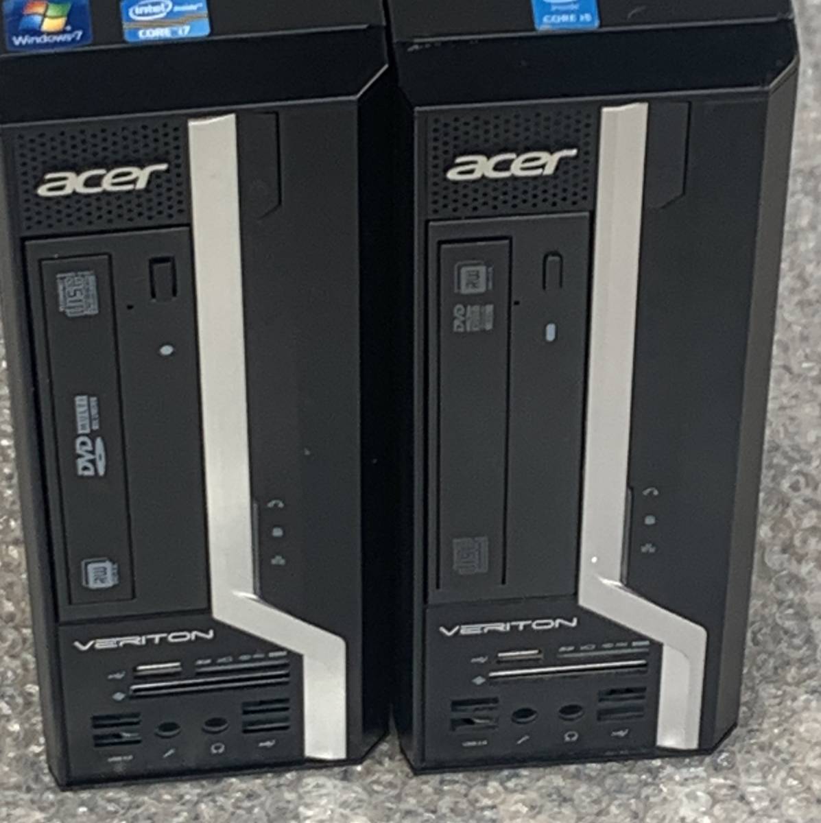 【中古/部品用/USB部品無】Acer ベアボーン状態PC 2台セット Veriton X4620G X4630G / CPUなし 4GB・2枚 500GB HDD 1台 DVD・電源あり_画像4