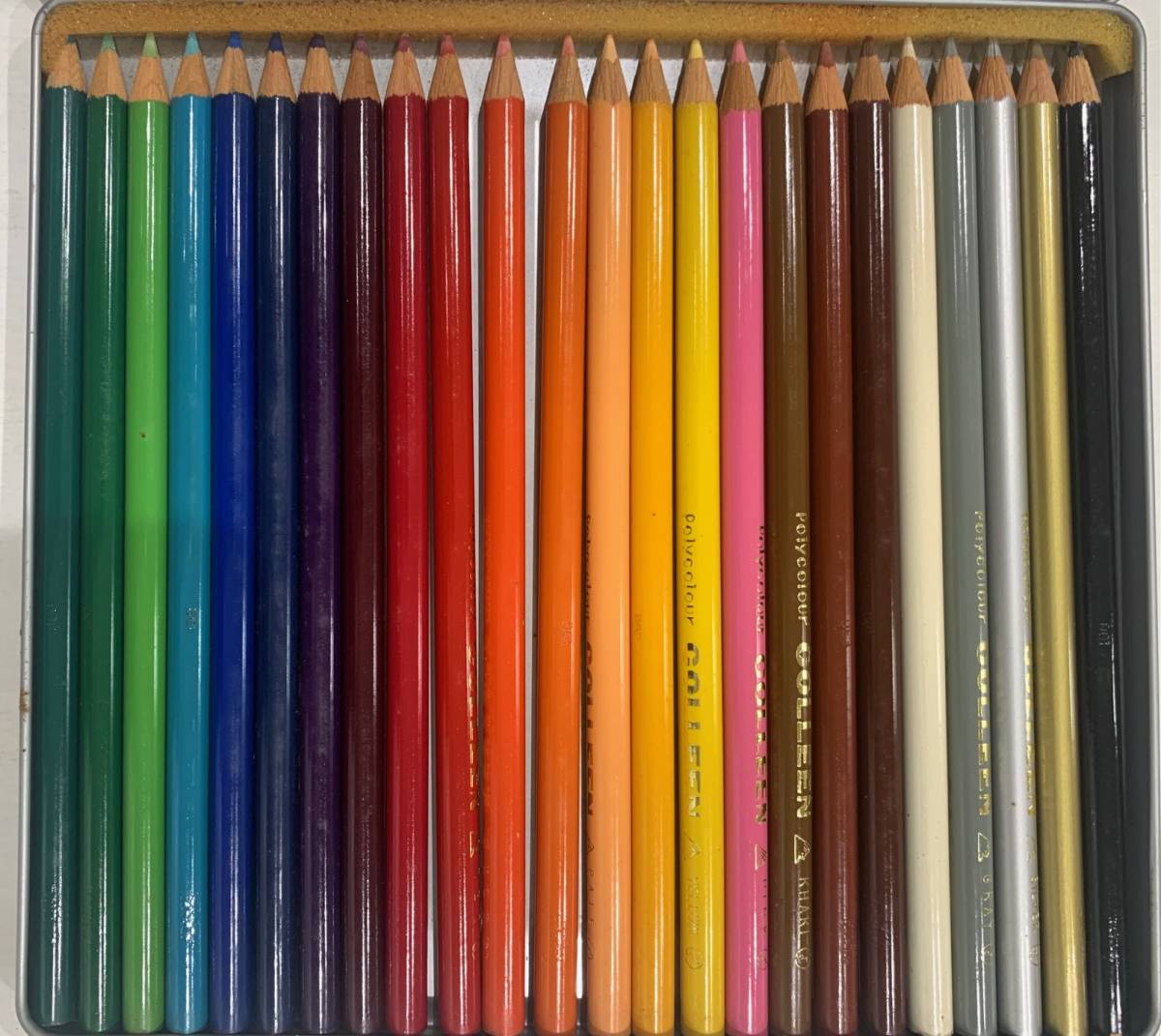コーリン鉛筆 おもちゃ屋ケンちゃん 色鉛筆 24色 缶 未使用の画像7
