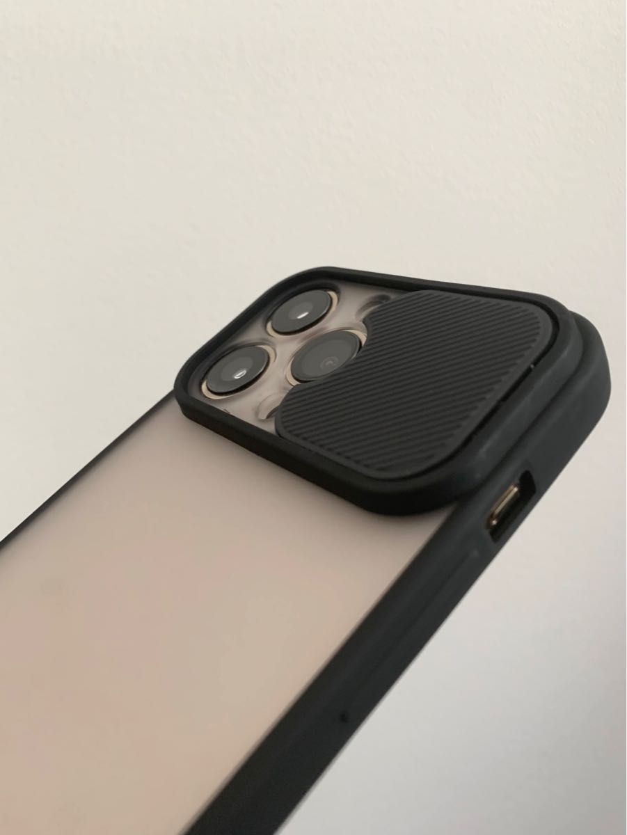 iPhone 13pro max ショルダー付き スライド式 スマホケース ブラック 匿名配送/送料無料/新品未使用品