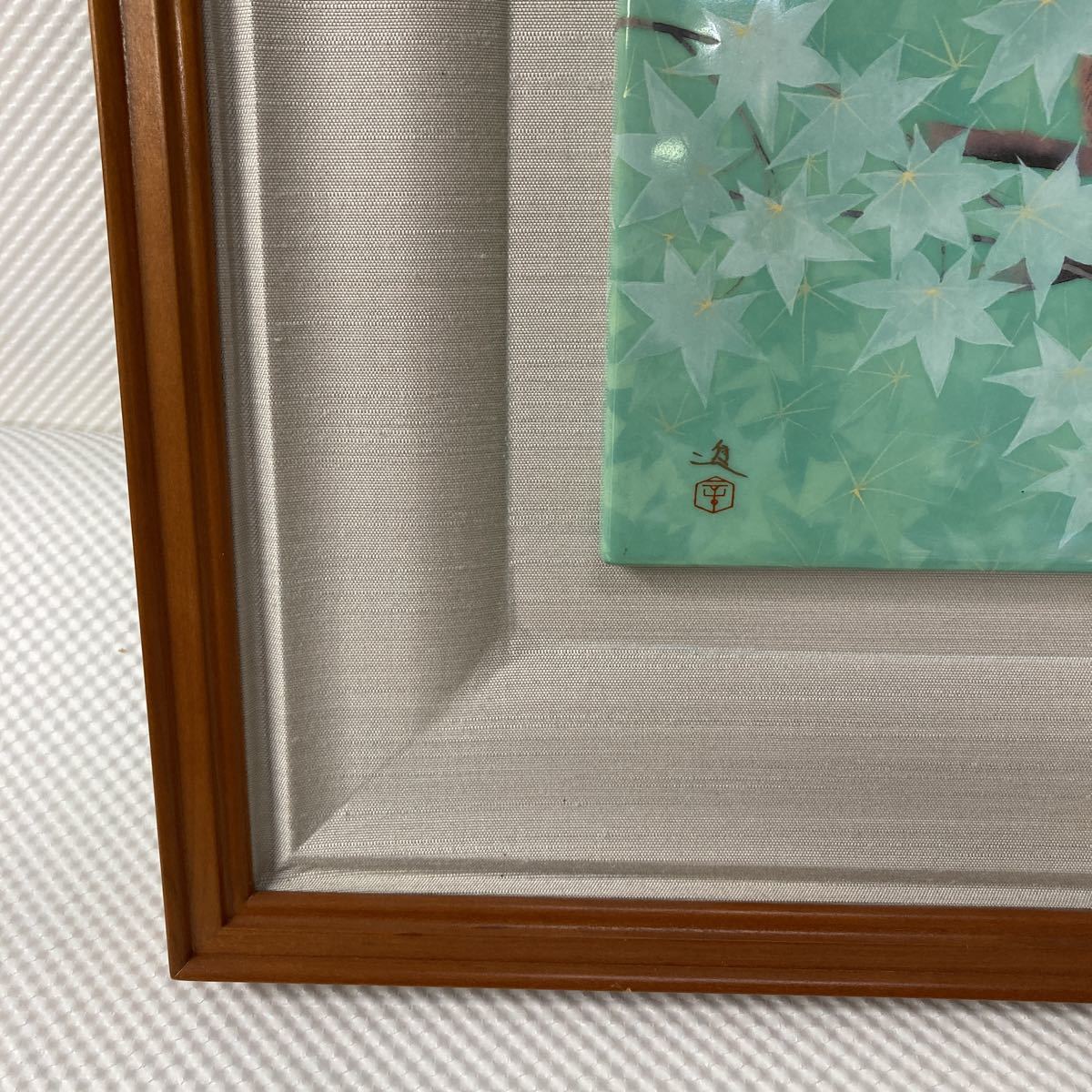 牧進 陶板画「卯」額装 干支 うさぎ陶器 陶額 絵画 B Bibian 比比昂 - 牧進 干支 申 前畑陶器 庫山窯 額縁 陶板画