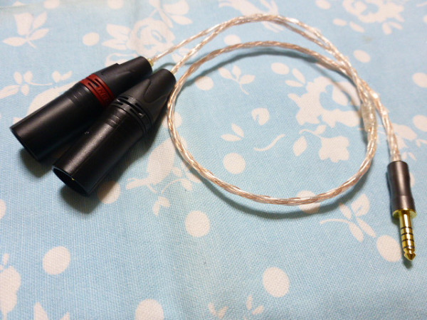 専門ショップ 4.4mm5極 (オス) - XLR コネクタ 3ピン×2 ライン入力