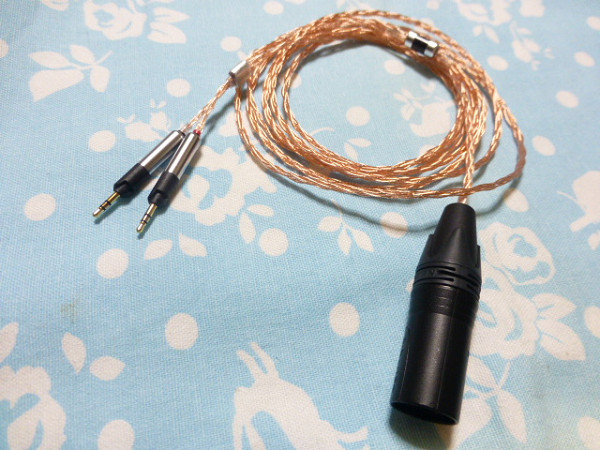 audio-technica ATH R70X 用 ロック機構付 102SSC 八芯 ブレイド編 XLRコネクタ 4ピン 長め 200cm ( 6.3mm 2.5mm4極 3.5mm3極 対応可_画像1