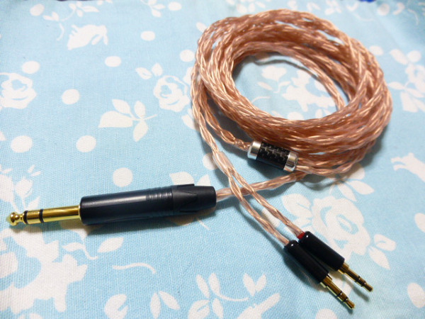 HiFiMAN 用ケーブル SUNDARA ANANDA HE5se HE6se Arya MOGAMI 2944 八芯 ブレイド編み 300cm かなり長め 6.3mm 標準プラグ (カスタム対応可_画像1