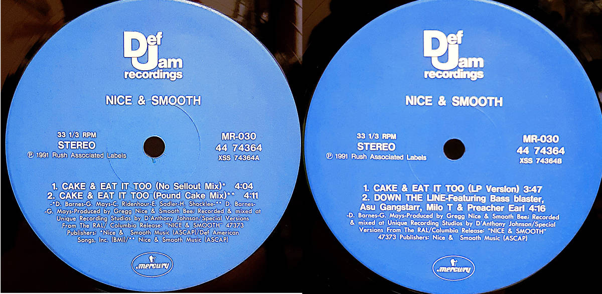 即決送料無料【日本盤Re12インチレコード】Nice & Smooth - Cake & Eat It Too (MR-030) / VINYL ナイス＆スムース ヒップホップ