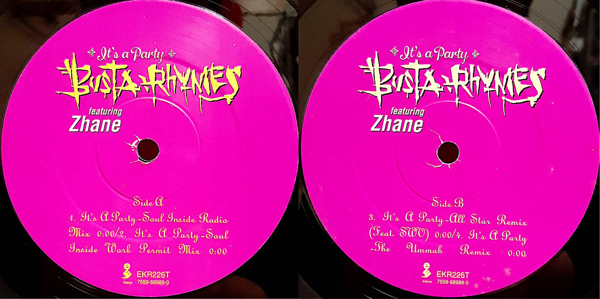 即決送料無料【UKオリ盤12インチレコード】Busta Rhymes Feat. Zhane - It's A Party (96年) EKR226T / VINYL バスタライムス ヒップホップ