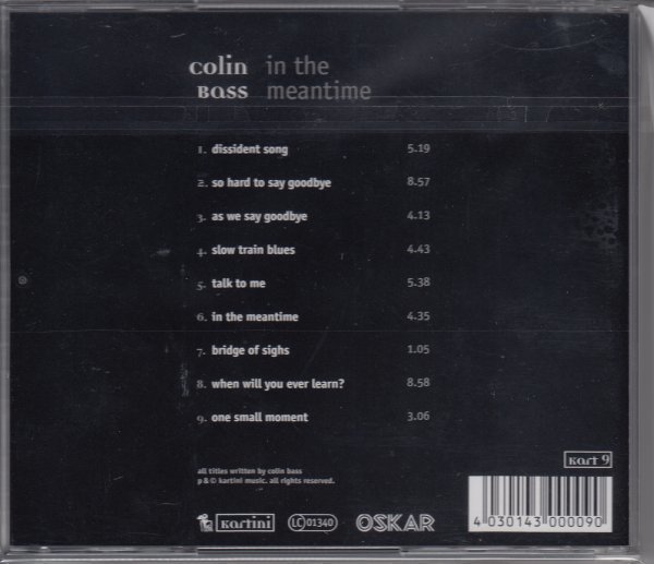 COLIN BASS / IN THE MEANTIME（輸入盤CD）_画像2