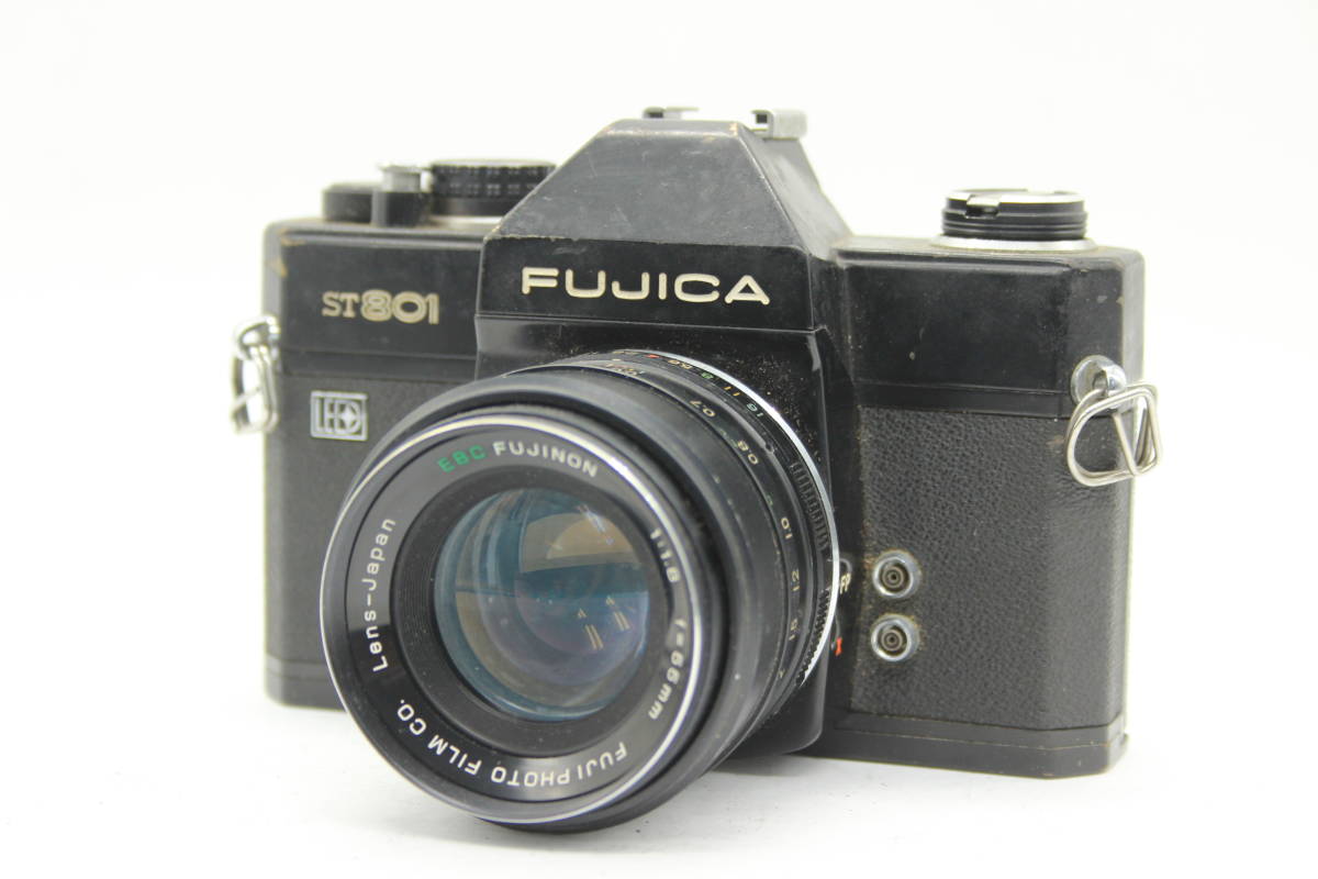 【返品保証】 フジカ FUJICA ST801 ブラック EBC FUJINON 55mm F1.8 ボディレンズセット C1682_画像1