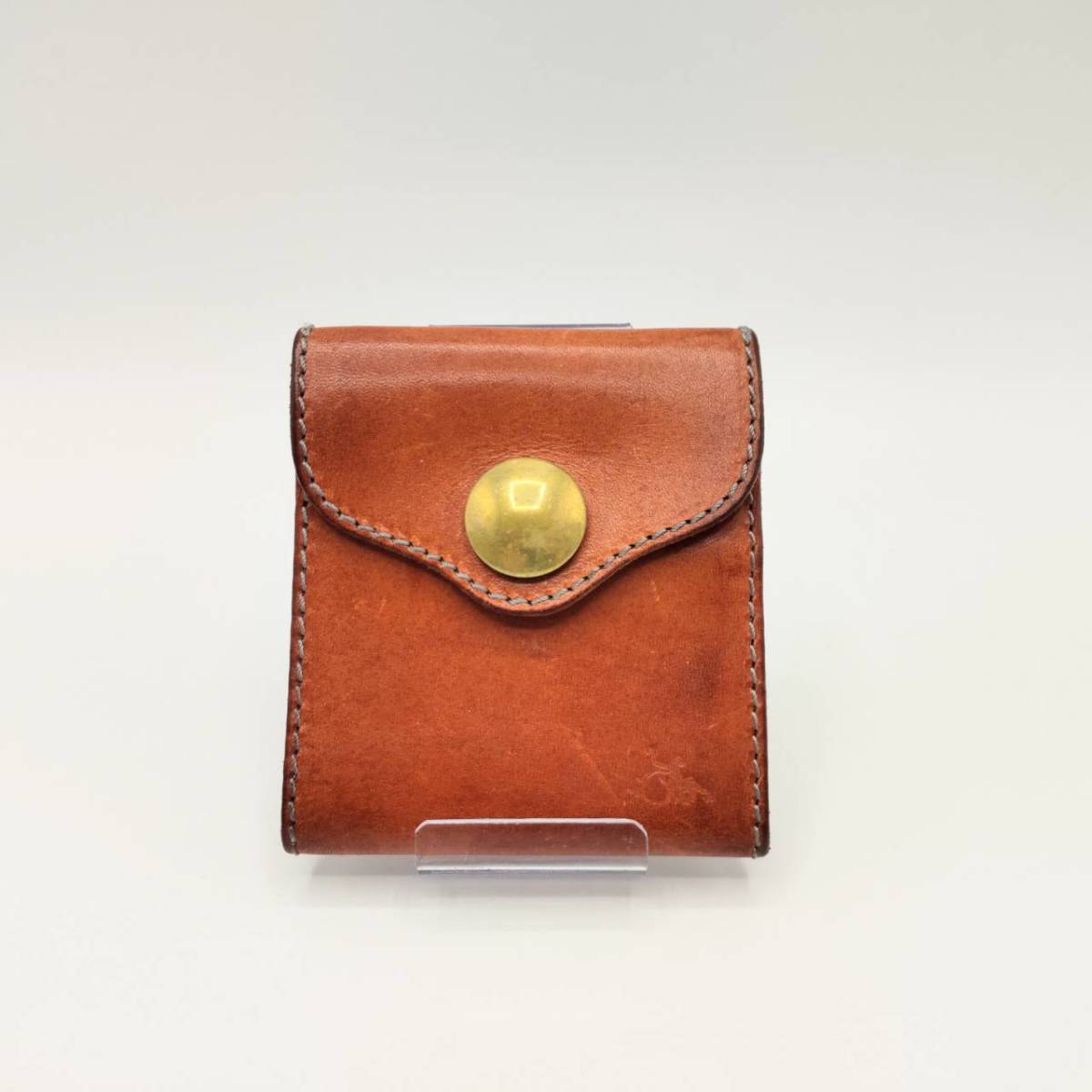 革蛸謹製 ミドルウォレット ハンドソーイング 二つ折り財布-