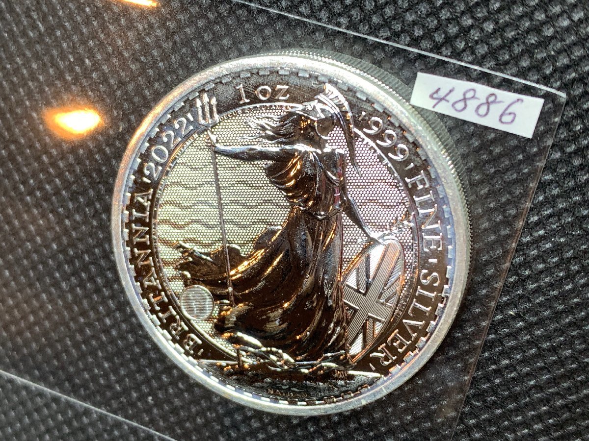 31.1グラム 2022年 (新品) イギリス「ブリタニア」純銀 1オンス 銀貨の画像3