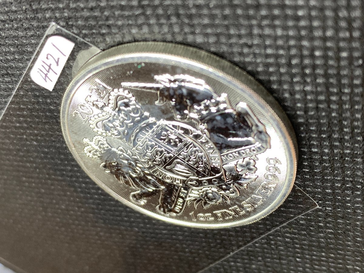 31.1グラム 2021年 (新品) イギリス「 英国王室の紋章・ライオン・ユニコーン 」純銀 1オンス 銀貨の画像3