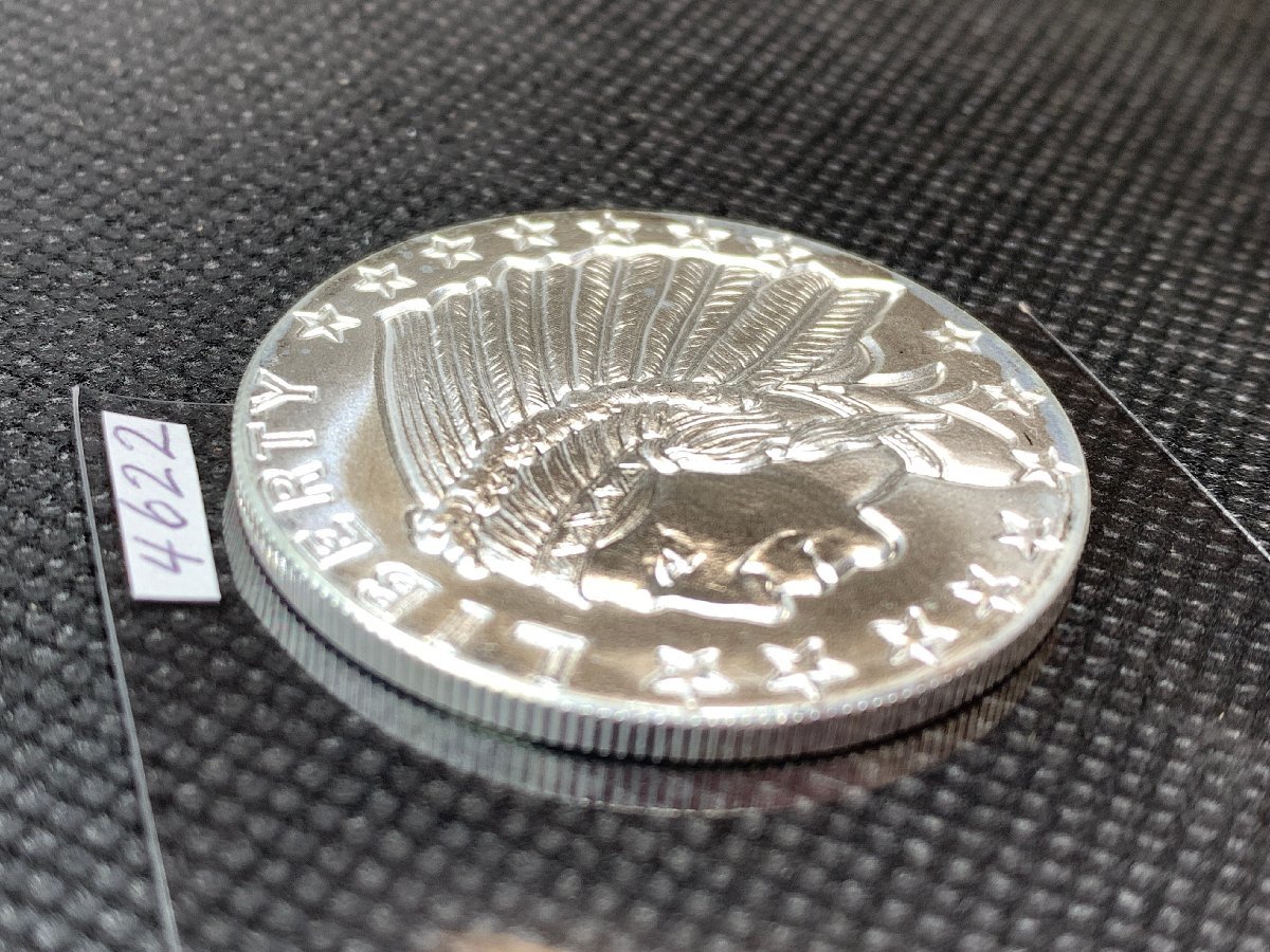 31.1グラム (新品) アメリカ「インディアン イーグル・レプリカ」純銀 1オンス メダルの画像5