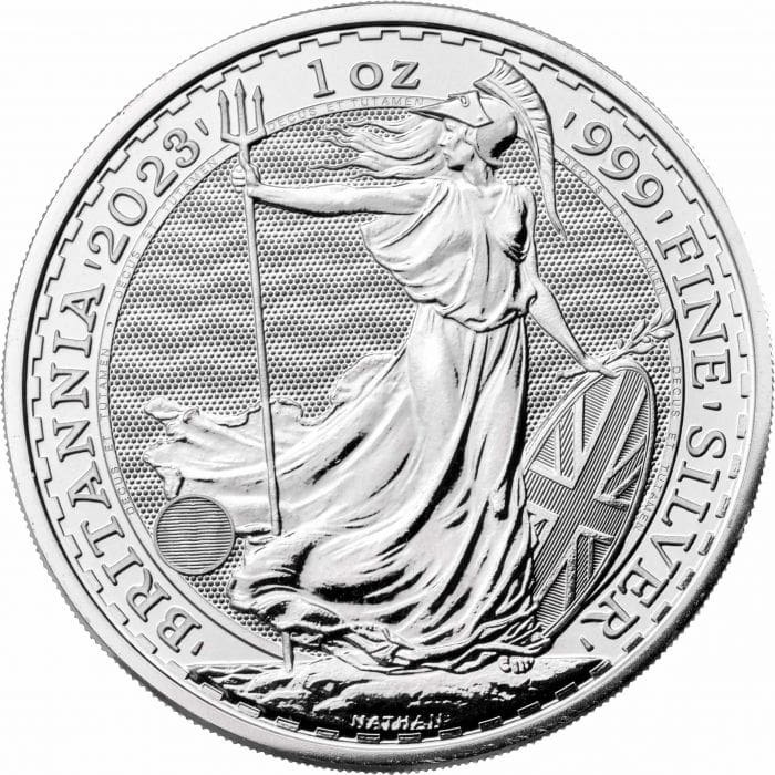 [保証書・カプセル付き] 2023年 (新品) イギリス「ブリタニア」純銀 1オンス 銀貨 (エリザベス2世)の画像1