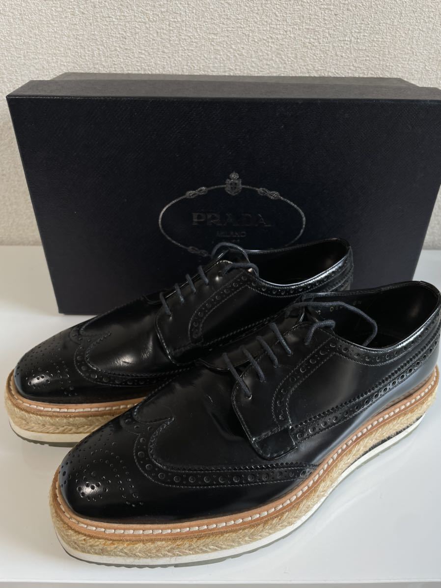 PRADA プラダ ジュートシューズ 5ハーフ 5.5 26 エスパドリーユ