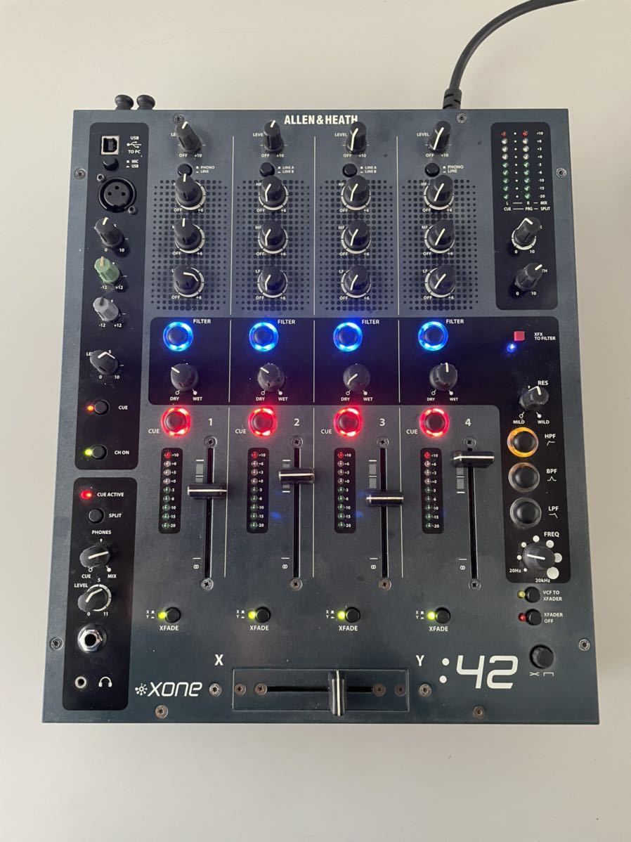 ALLEN&HEATHa Len &hi-sXONE:42 DJ mixer XONE42 electrification has confirmed operation not yet verification used Junk 