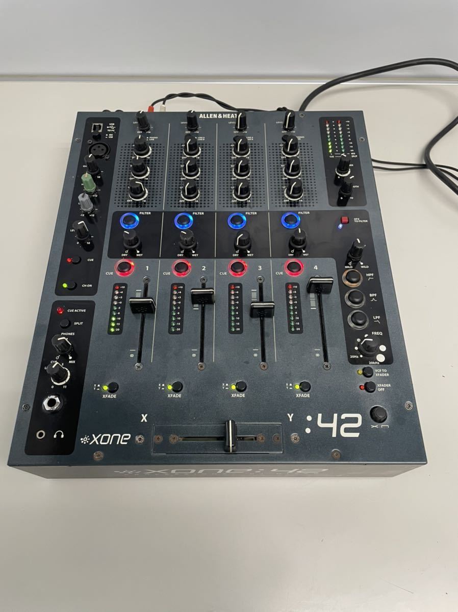 ALLEN&HEATHa Len &hi-sXONE:42 DJ mixer XONE42 electrification has confirmed operation not yet verification used Junk 