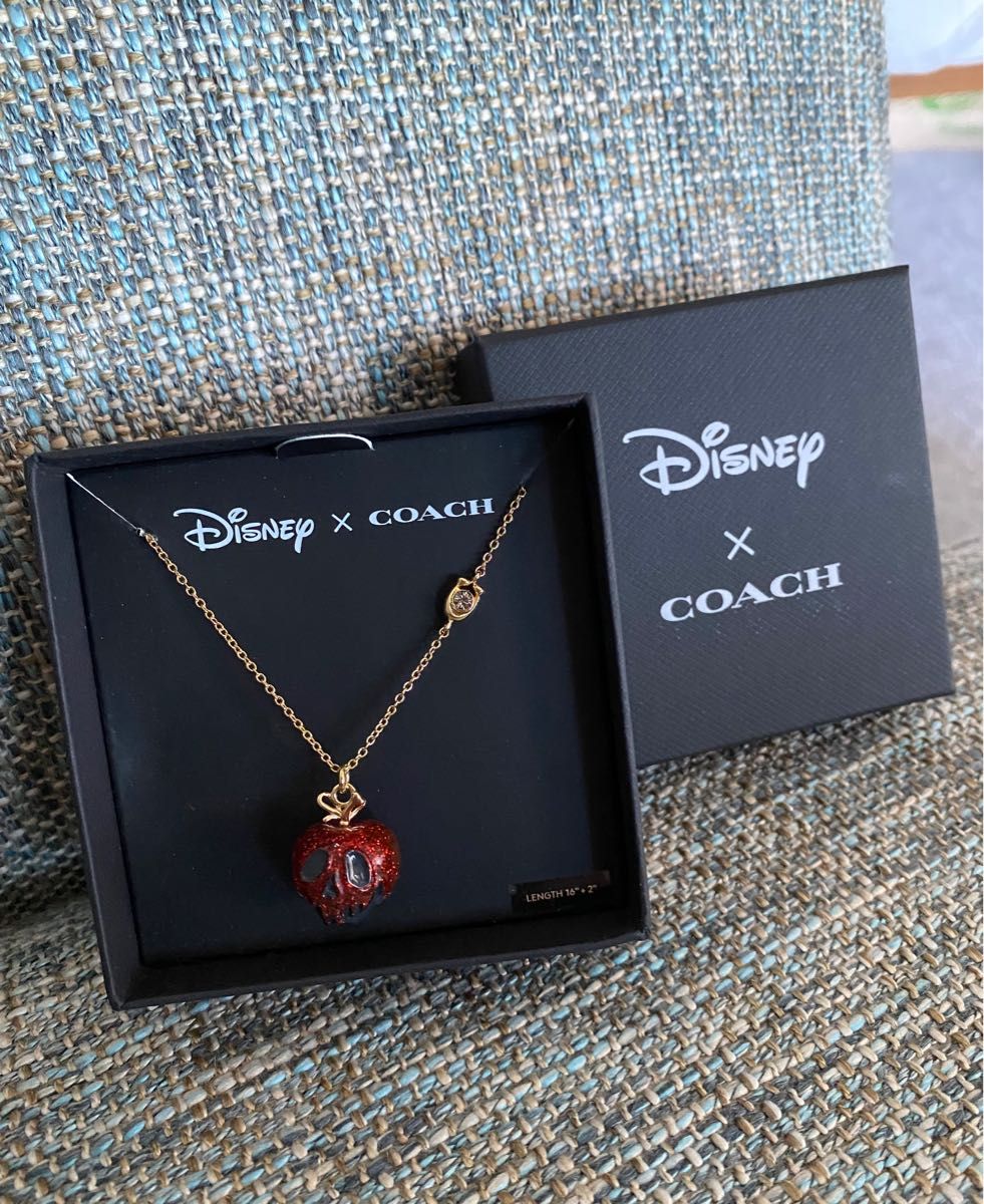 コーチ　ディズニーコラボCOACH  ポイズン アップル ネックレス　DISNEY ヴィランズ コレクション