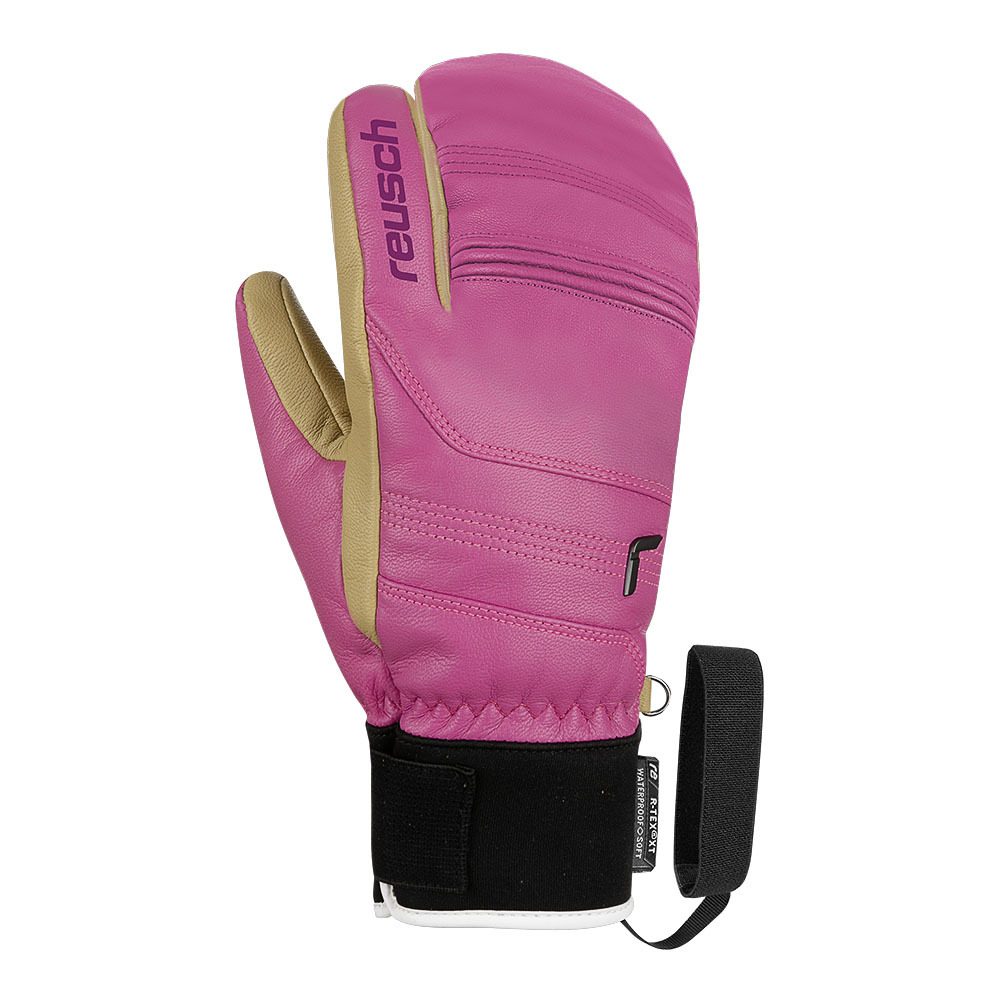 ロイシュ ロブスターミトン レザーグローブ 山羊革 ゴートスキン ピンク×キャメル 7.0 XS 新品 REUSCH HIGHLAND R-TEX XT LOBSTER