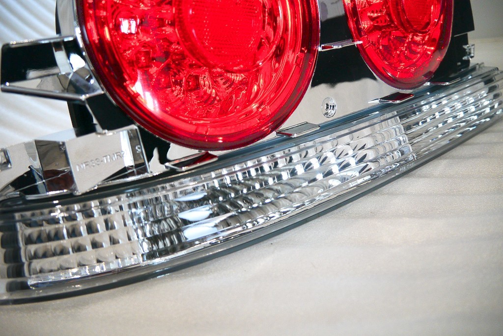 日産 スカイライン R33 リア LED テールランプ ガーニッシュ 2点SET セット 2ドア用 前期 後期 テールライト GT-R GT-S クーペ 送料無料_画像4