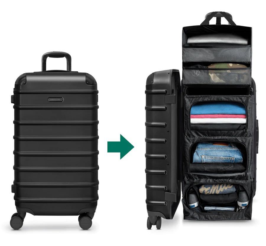 極美品 1回のみ使用 Trunk Closet - L（大容量91L）時短スーツケース ブラック 黒