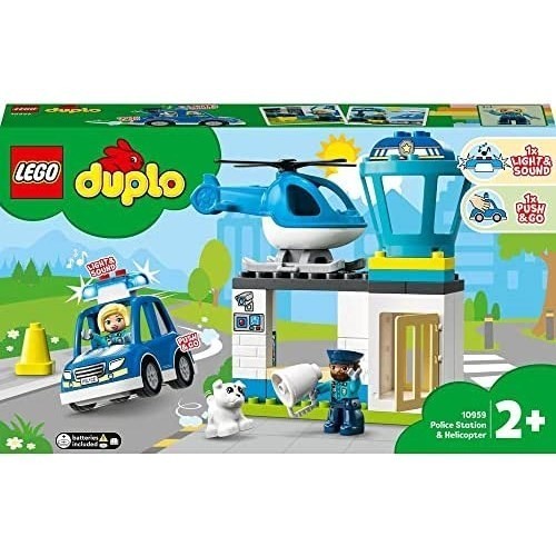 レゴ(LEGO) デュプロ デュプロのまち けいさつしょとヘリコプター 新品 10959 おもちゃ ブロック プレゼント幼児 未使用品 赤ちゃん_画像2