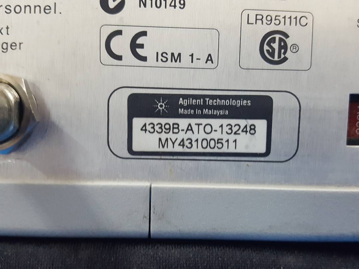 NBC] アジレント Agilent 4339B ハイレジスタンスメータ (04339-60003