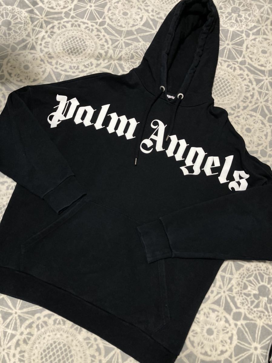 正規販売店】 palm angels フロント アーチロゴ パーカー Lサイズ