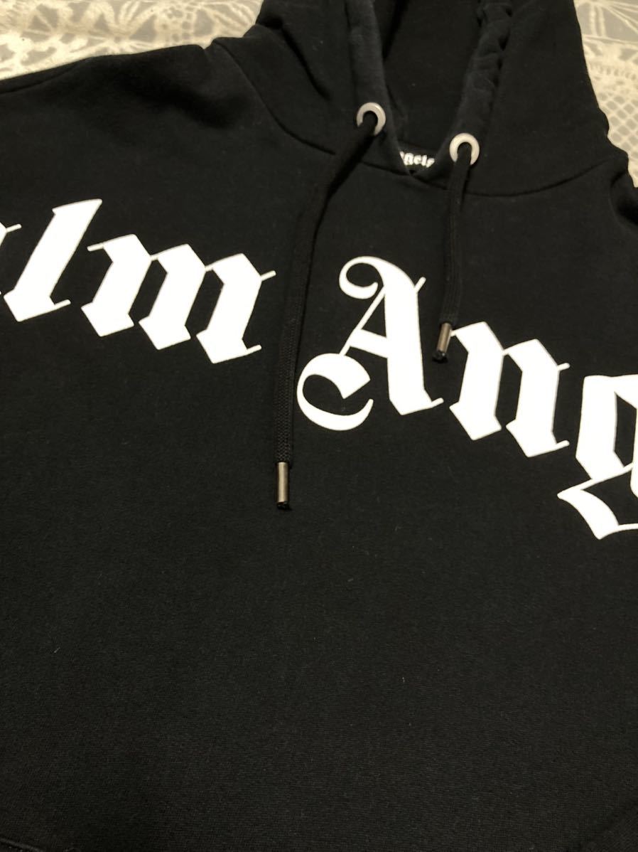 palm angels フロント アーチロゴ パーカー Lサイズ ブラック