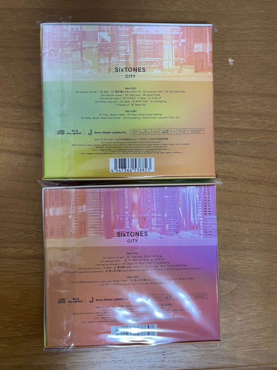 SixTONES アルバム CITY 初回盤A 初回盤B （CD＋Blu-ray）