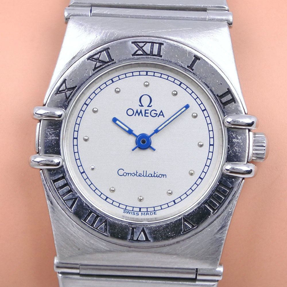 OMEGA オメガ コンステレーション 腕時計 SS シルバー クオーツ アナログ表示 レディース シルバー文字盤【59010428】中古