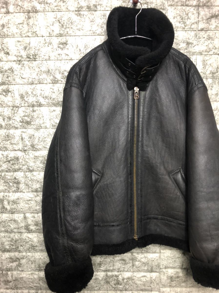良品 USAF US Air Force B-3 Black ブラック フライトジャケット