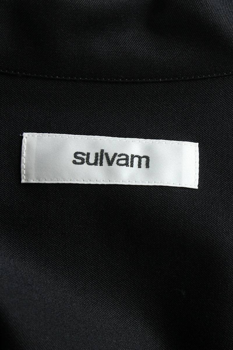 サルバム sulvam SJ-B08-100 サイズ:M ステッチデザインカットオフオープンカラーシャツ 中古 BS99_画像3