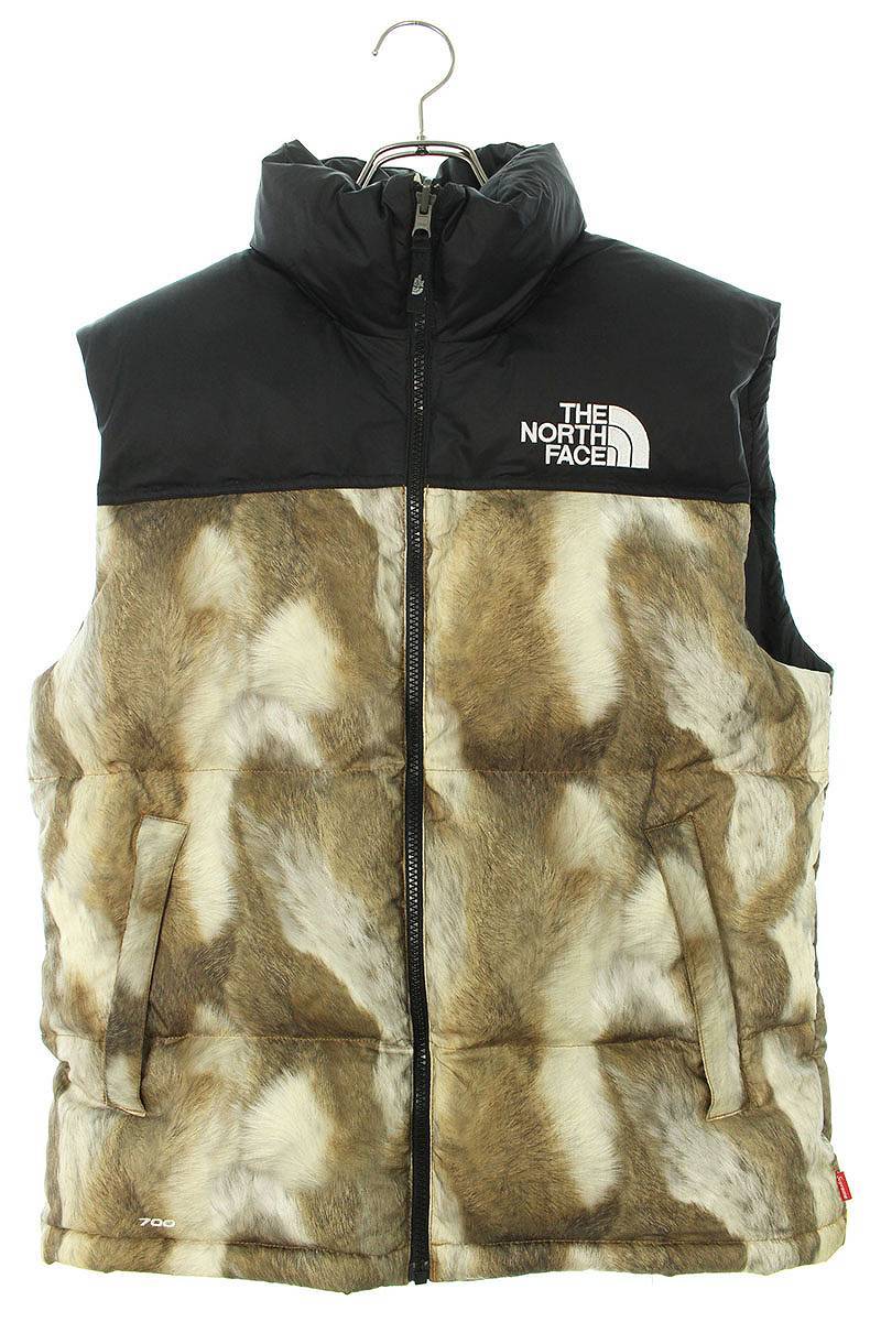 込★SUPREME TNF”FUR PRINT NUPTSE JACKET”M