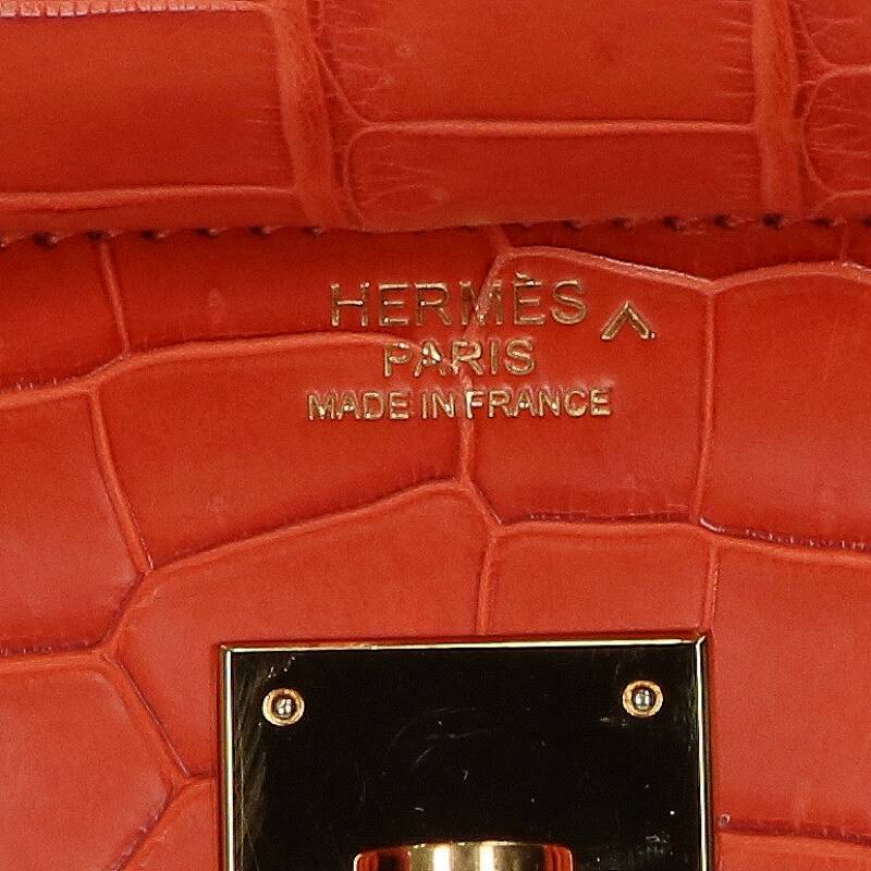 エルメス HERMES バーキン30 A刻印 サイズ:30 G金具ポロサスハンドバッグ 中古 GZ11_画像3