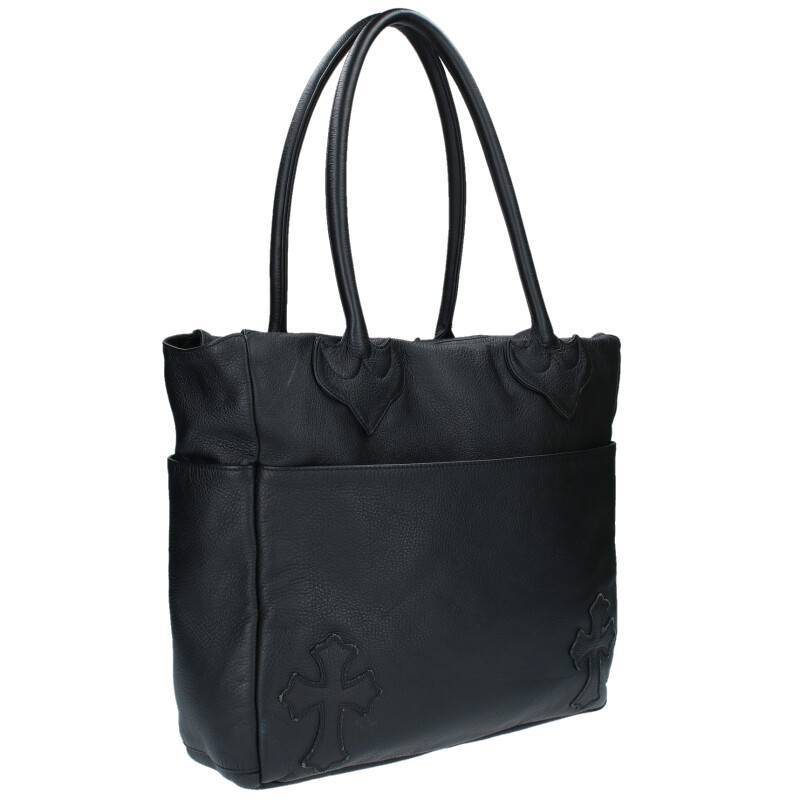 クロムハーツ Chrome Hearts TOTE 4POCKET/4ポケット レザートートバッグ 中古 GZ11_画像2