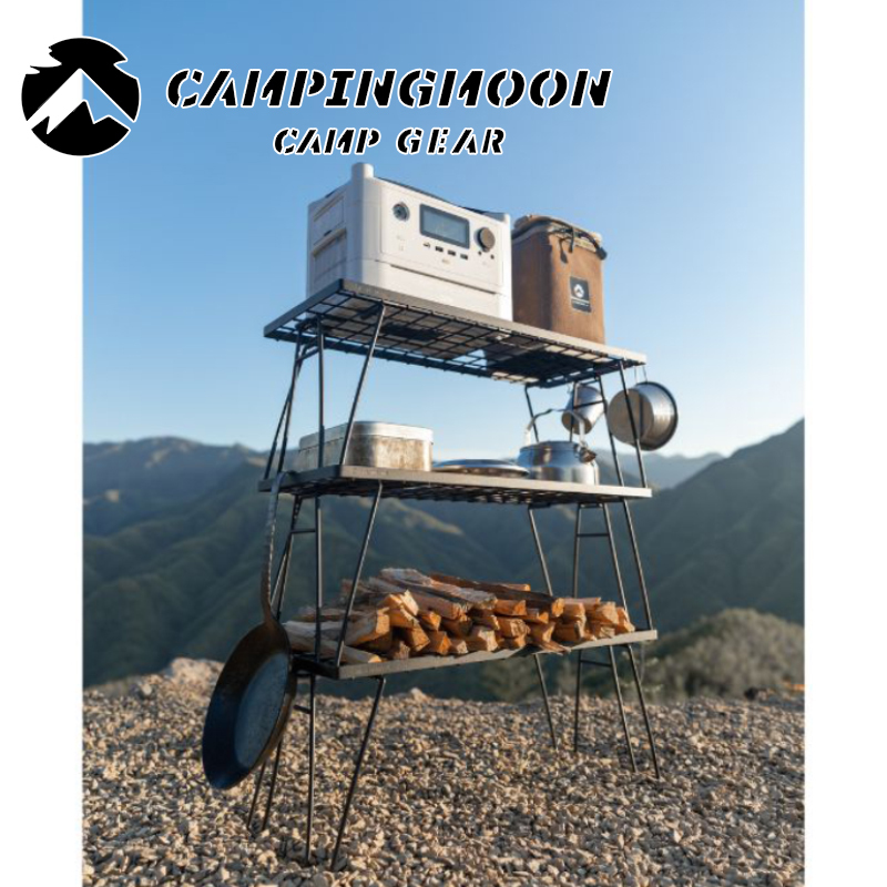 ★キャンピングムーン★CAMPINGMOON★ミニマルフィールドラック★ブラック★MINIMAL RACK★T-229★スタッキングフィールドラック★１_画像2