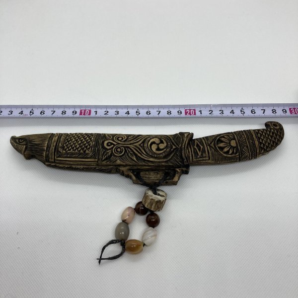 時代物 アイヌ マキリ メノコマキリ 全長24.5cm 刃渡り8cm 細密