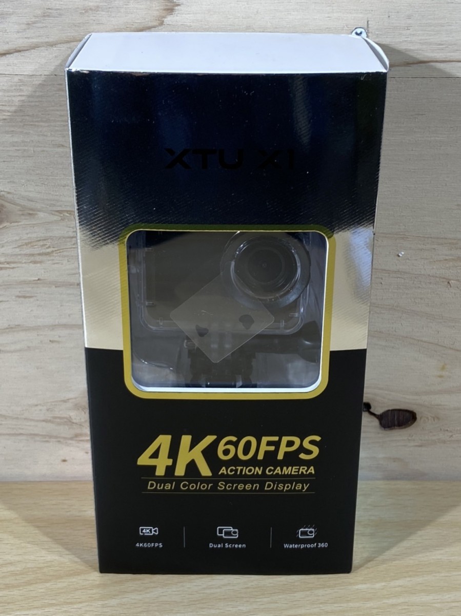 1円～アクションカメラ XTU X1 MAX 4K 60FPS デュアルカラースクリーン WiFi搭載 30M防水 12219