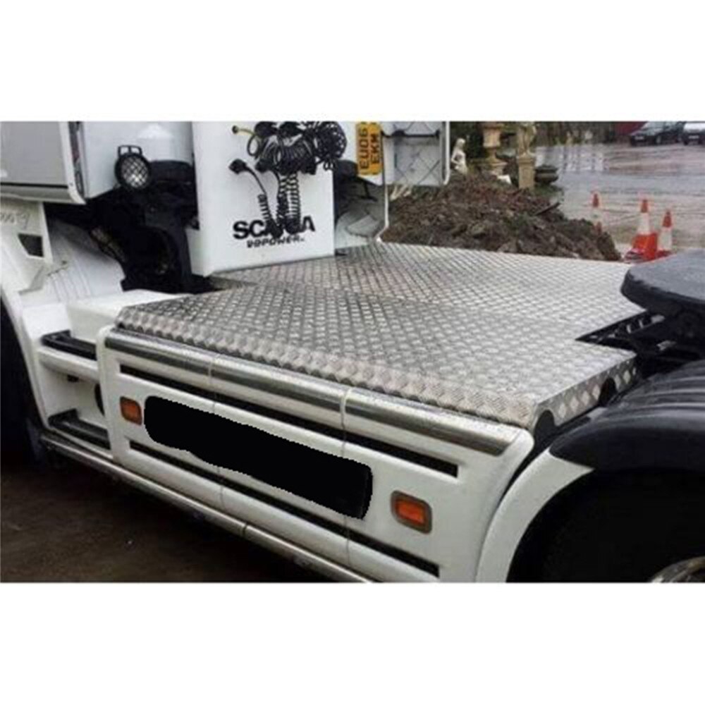  stainless steel steel equipment ornament skid proof plate 1/14 ska niarc trailer tractor R470 56318 rc truck parts 