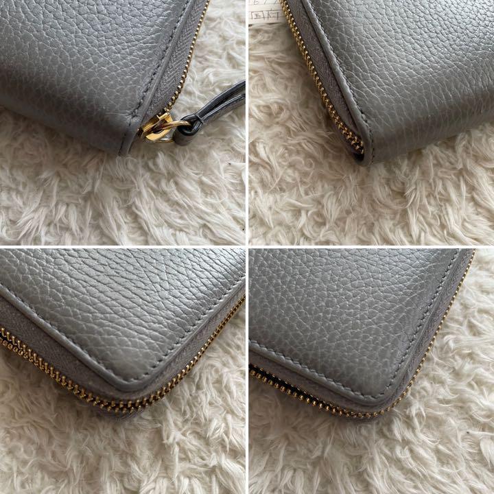 極上美品】70 GUCCI グッチ マーモント ラウンドファスナー 長財布-