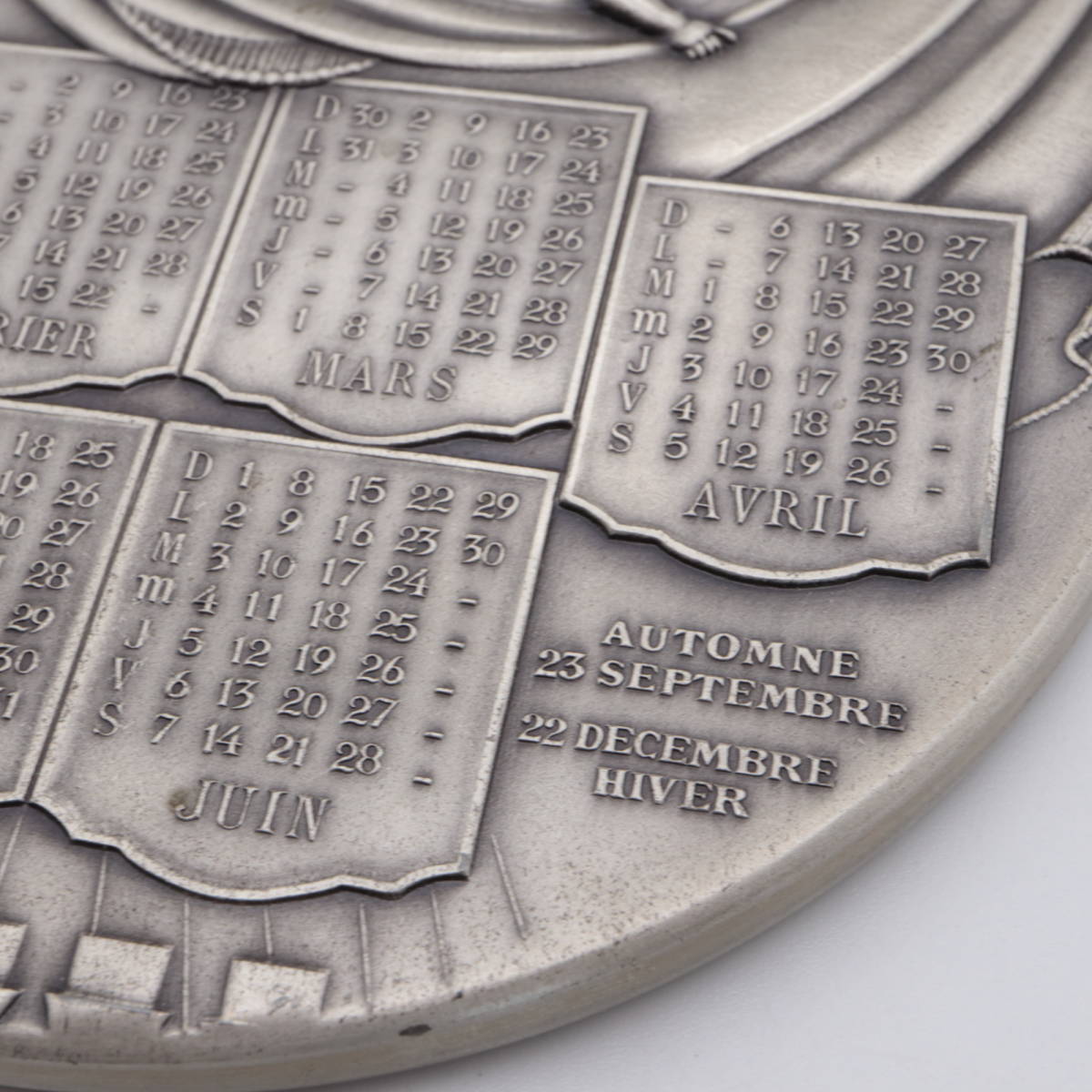 ◆◇銀製 大型メダル 398g 直径約9.6cm 1969年カレンダー■ペンテコステ 記念メダル メダル フランス◇◆_画像5