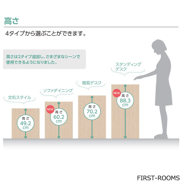 デスク・カウンターテーブル　オーダーメイド　幅60～90　奥行き59.5　高さ60.2ｃｍ_画像6