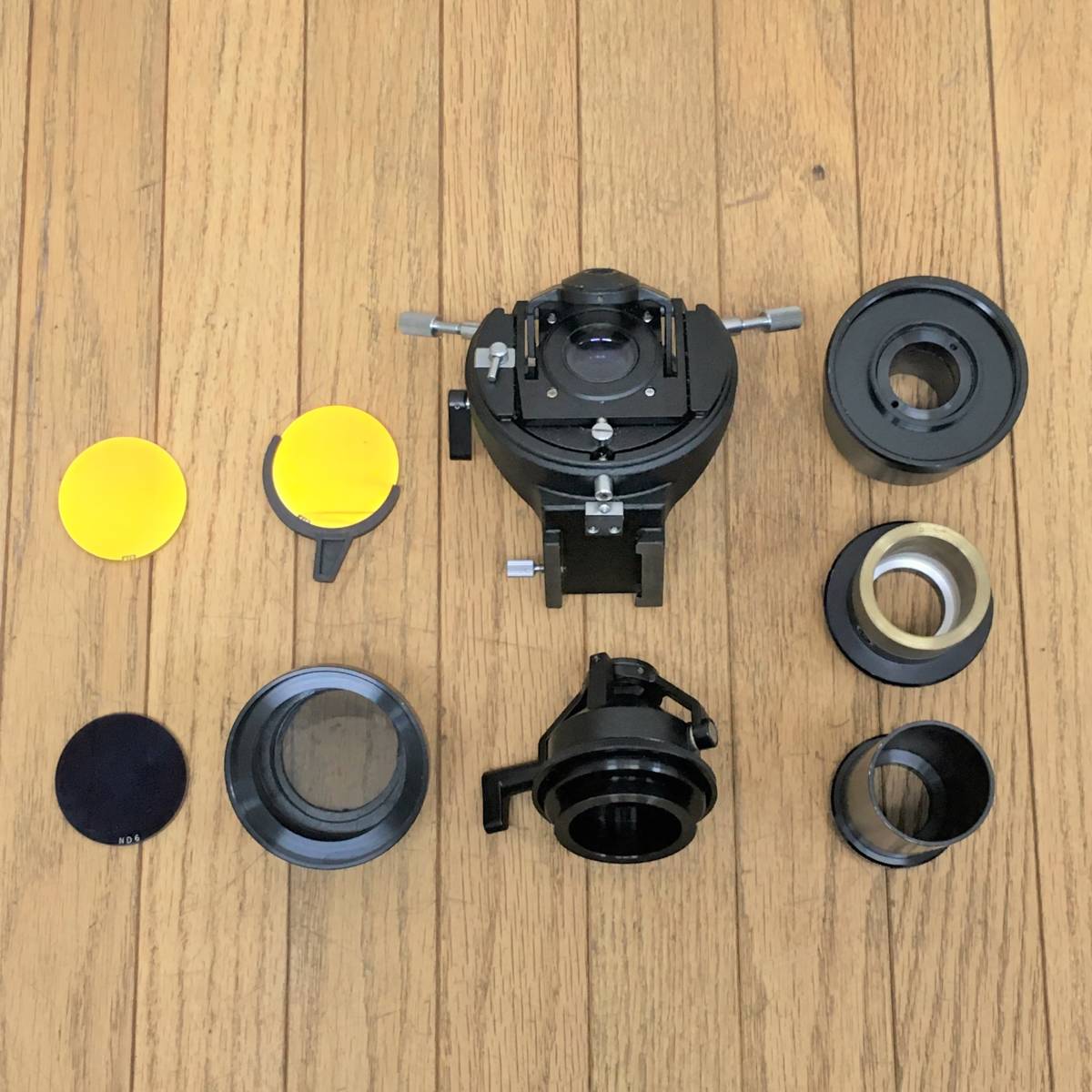 nikon/ connection eye lens / condenser / large amount set /pl4x/hk5x/pl2.5x/pl4x/achr0.90/ microscope accessory / exchange / parts / Nikon / experiment / research / Junk 