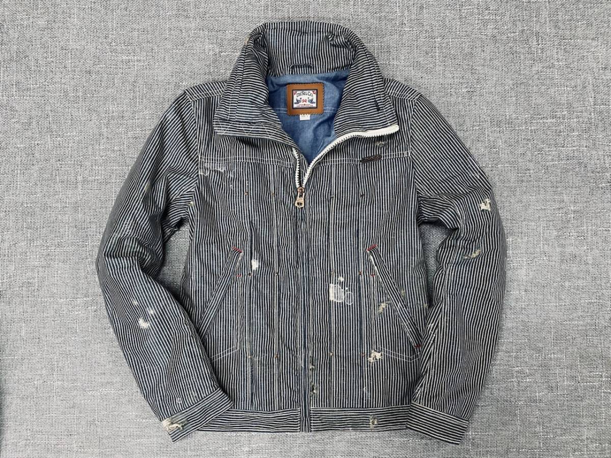 2022年最新入荷 DIESEL S ヒッコリーデニム転写ジャケット