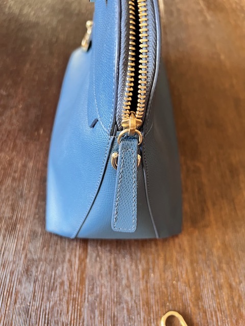 【美品】FURLA フルラ バッグ パイパー ショルダーバッグ ハンドバッグ バッグ かばん 2WAY レザー ブルー_画像9
