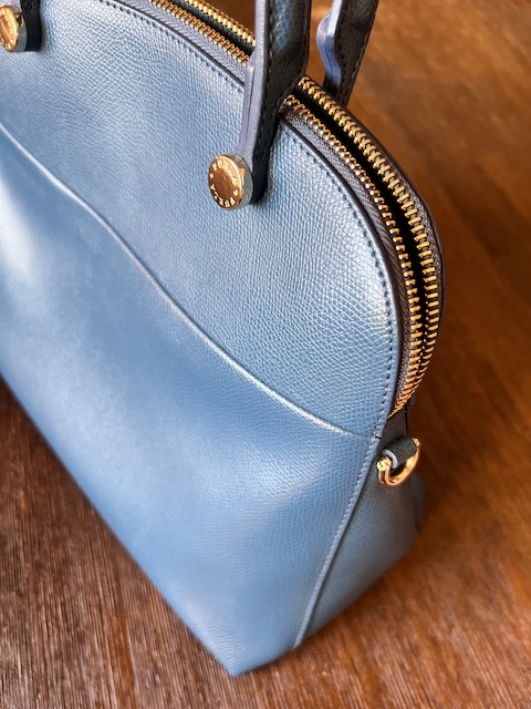 【美品】FURLA フルラ バッグ パイパー ショルダーバッグ ハンドバッグ バッグ かばん 2WAY レザー ブルー_画像10