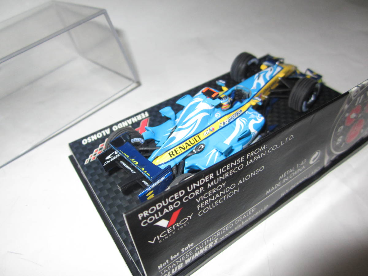 即決 PMA ミニチャンプス バーセロイ特注100台限定 1/43 ルノー R26 №1 イギリスGP優勝 フェルナンド・アロンソ ルノー2009ショーカー付き_画像4