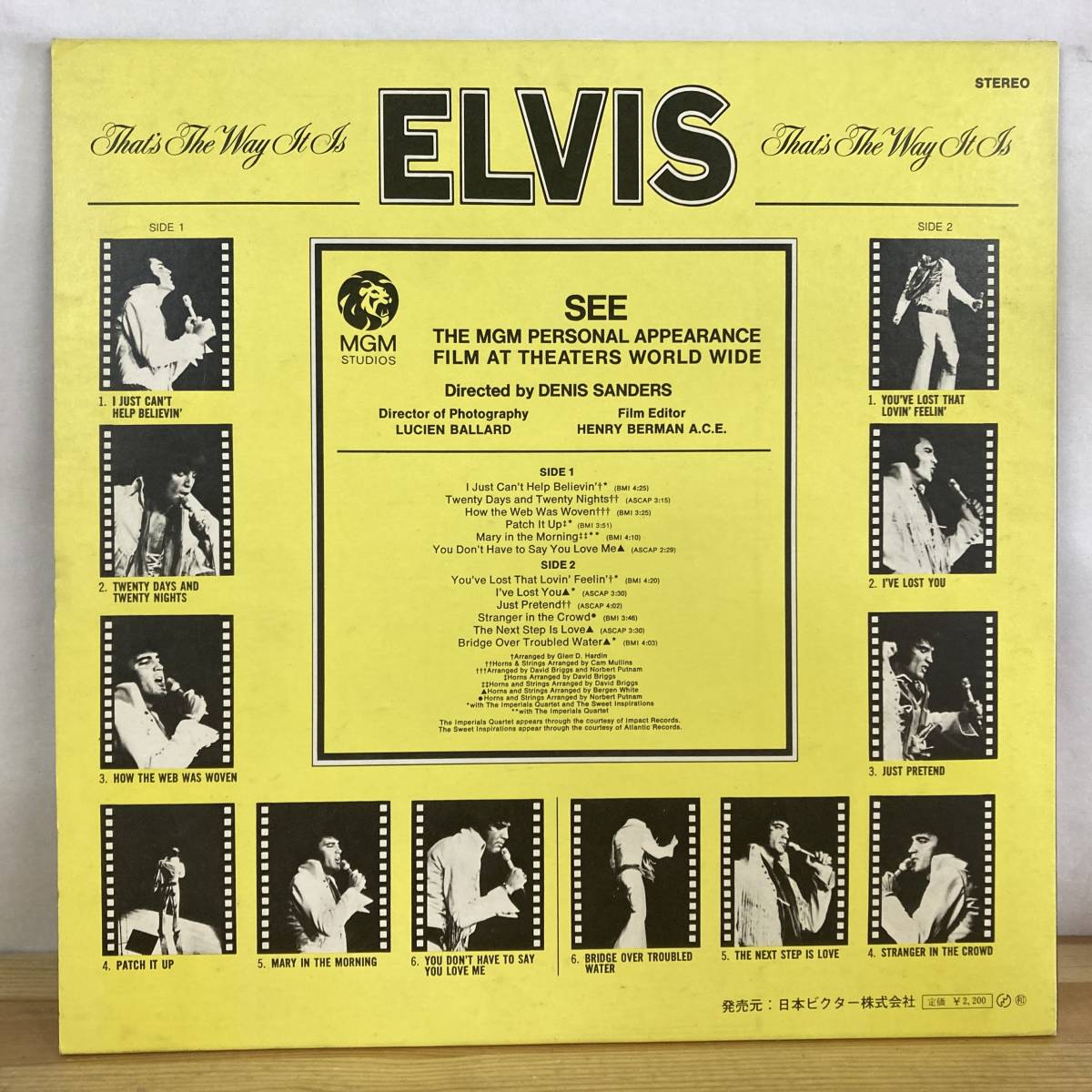 B21■【国内盤/LP】Elvis Presley エルヴィス・プレスリー / That's The Way It Is エルヴィス・オン・ステージ ● RCA / SX-61 230126_画像2