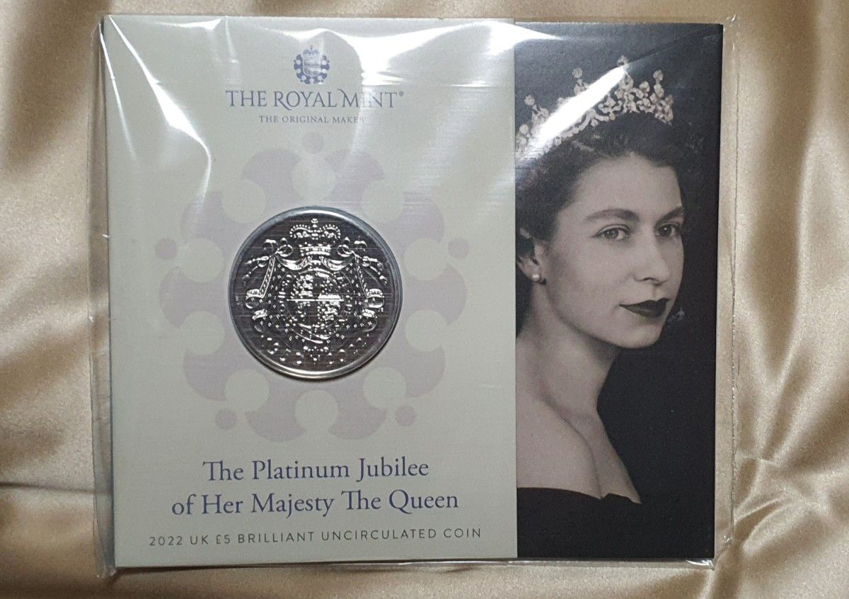 英国 2022年 女王エリザベス2世在位70周年 プラチナ・ジュビリー 5ポンド