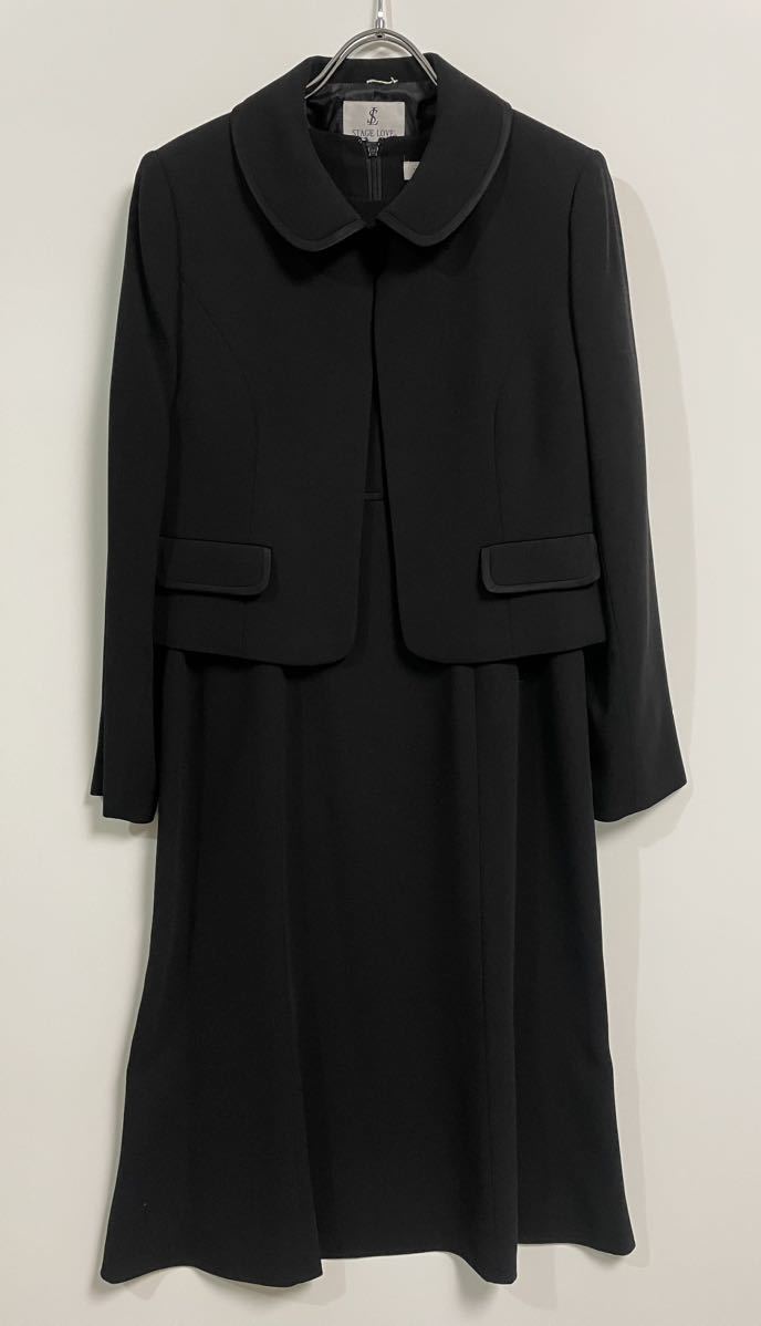 STAGE LOVE 美品　喪服礼服　ブラックフォーマル　セットアップ　セレモニースーツ　15AR号　3XL 大きいサイズ　ワンピースセットアップ