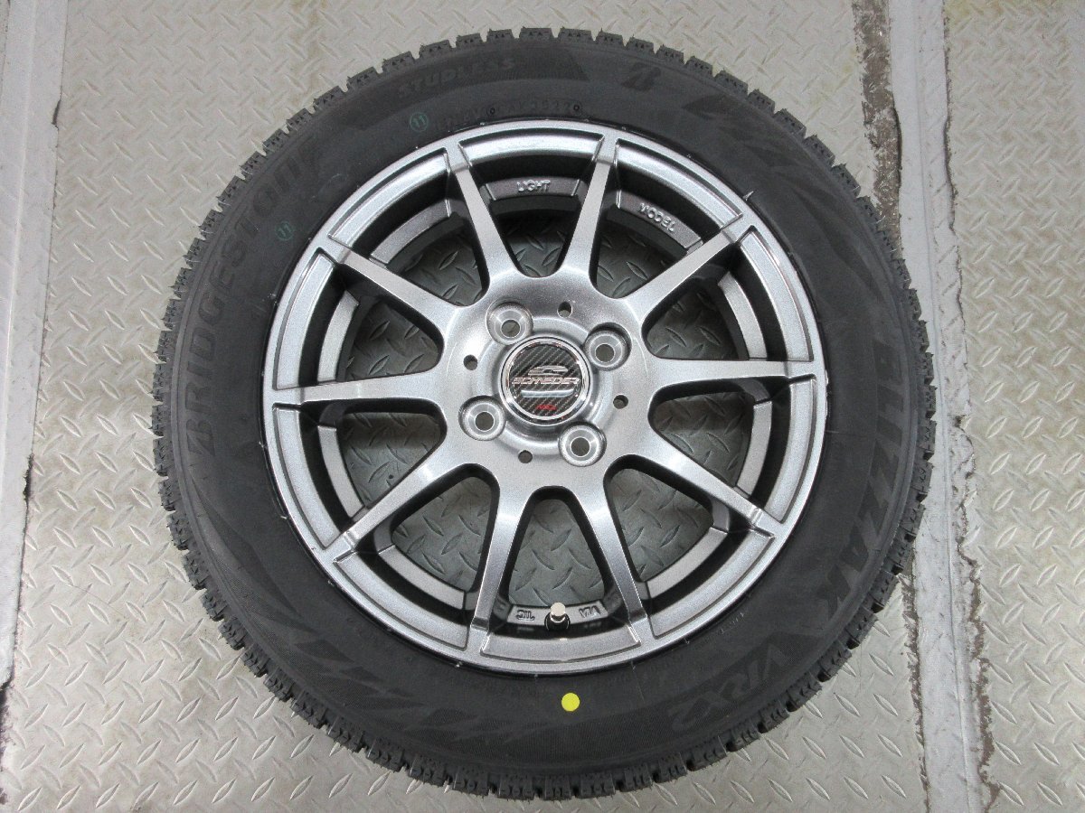 ■新品タイヤホイール■　SCHNEIDER MID A-TECH 14インチ 4.5J +45 4H 100 BRIDGESTONE VRX2 155/65R14 75Q 新品 激安 送料無料 J564_SCHNEIDER